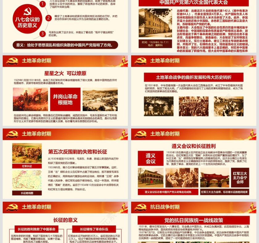 纪念中国共产党建党96周年党课PPT党史课件第6张