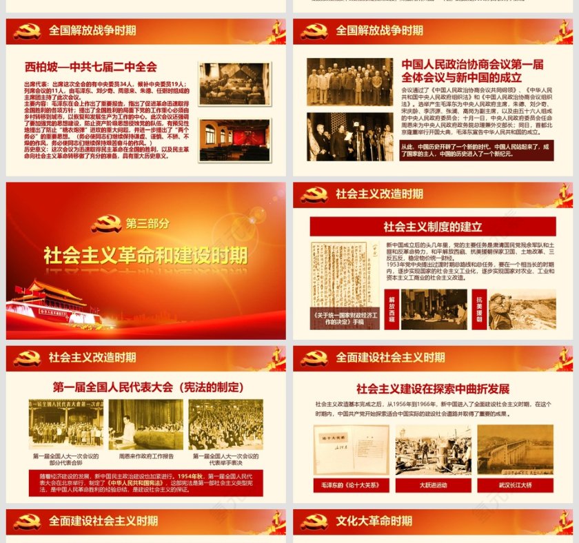 纪念中国共产党建党96周年党课PPT党史课件第8张