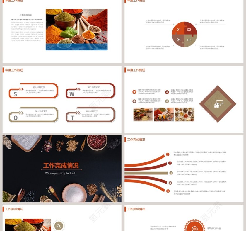 食品健康总结计划PPT模板第2张