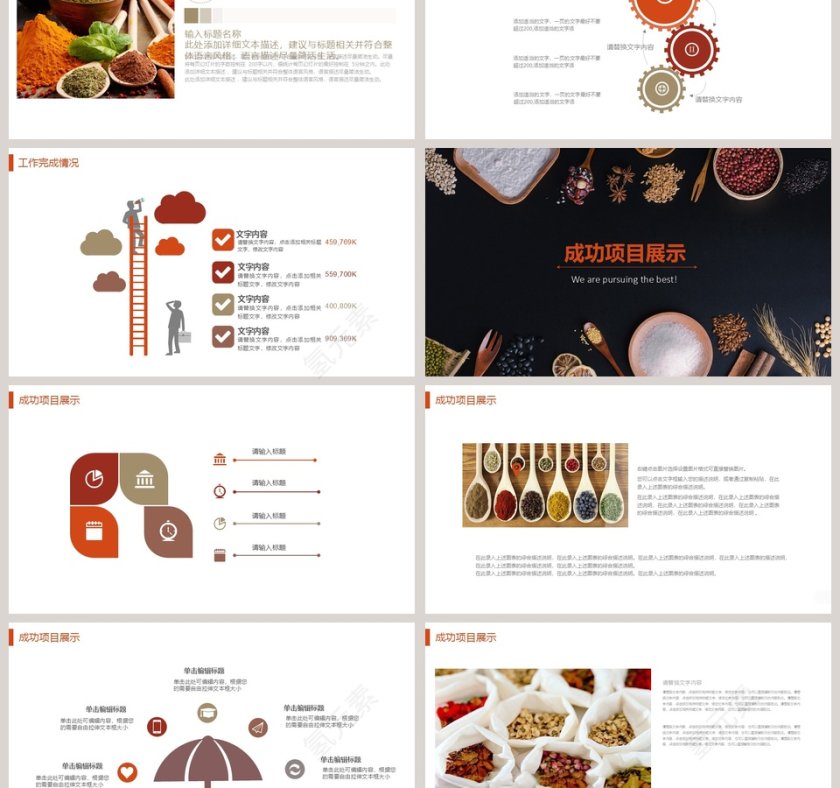 食品健康总结计划PPT模板第3张