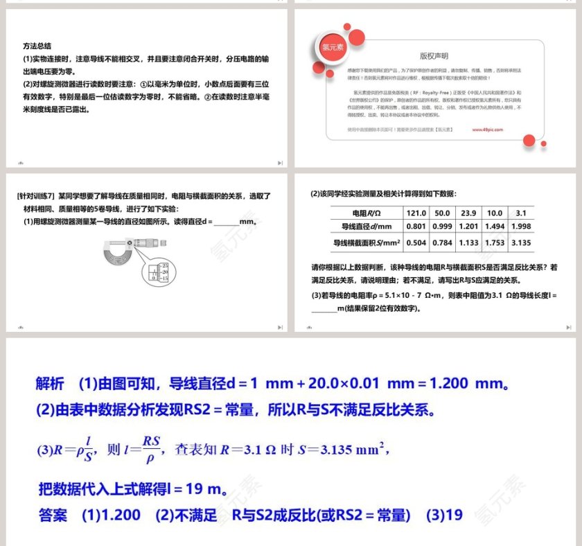 第3节实验导体电阻率的测量 - 医学护理行业PPT模板第11张