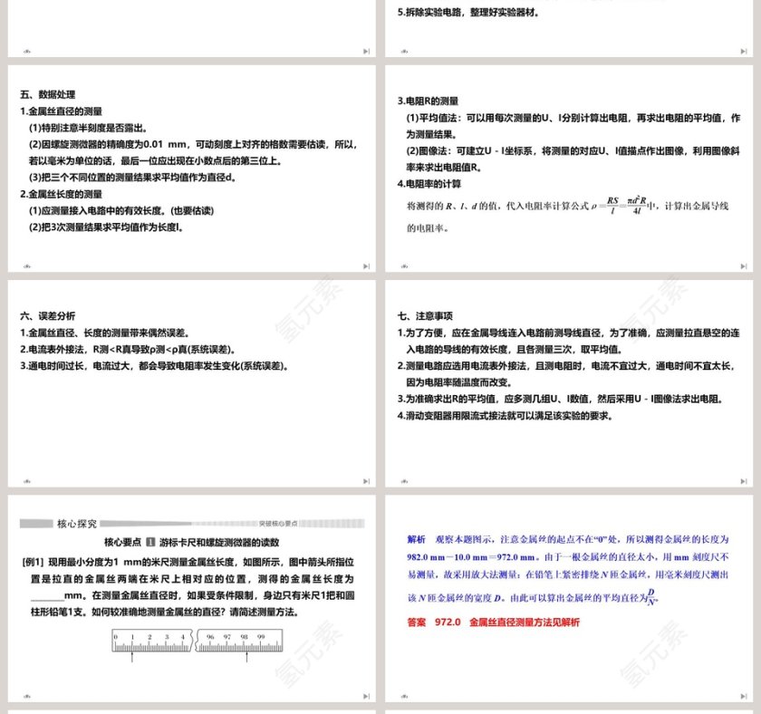 第3节实验导体电阻率的测量 - 医学护理行业PPT模板第4张