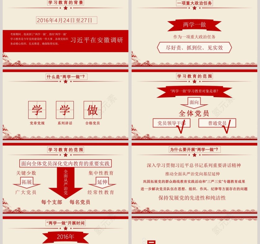 简约中国风迎接十九大做合格党员PPT模板第2张