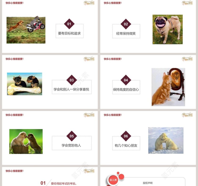 清新励志主题班会教育培训PPT模板第5张