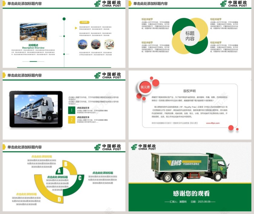 中国邮政快递完整框架工作总结PPT第5张