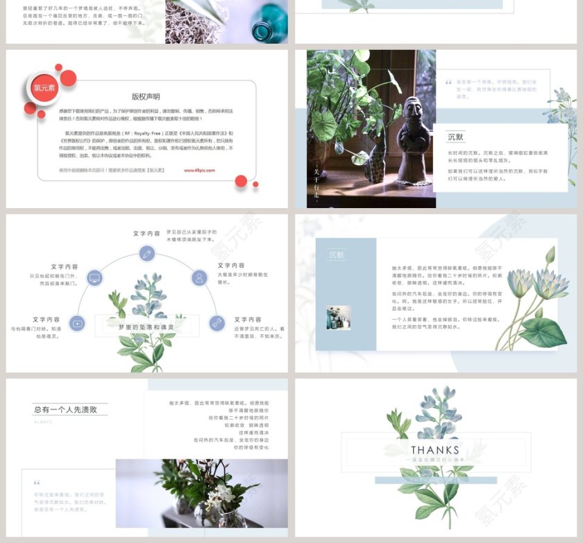 清醒纪植物绘PPT第4张