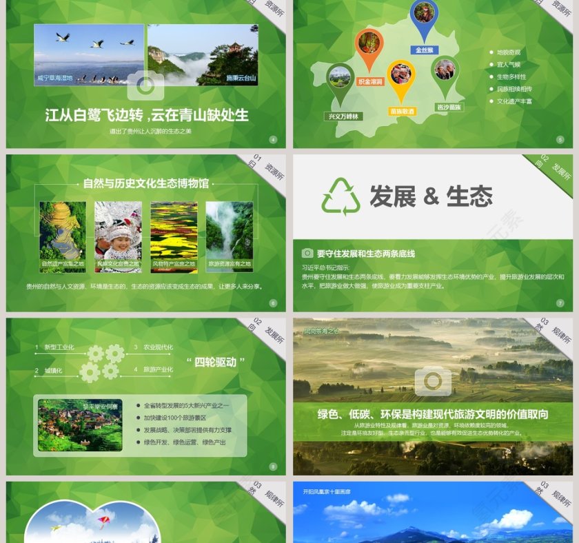 贵州生态旅游发展之路旅游行业PPT模板  第2张