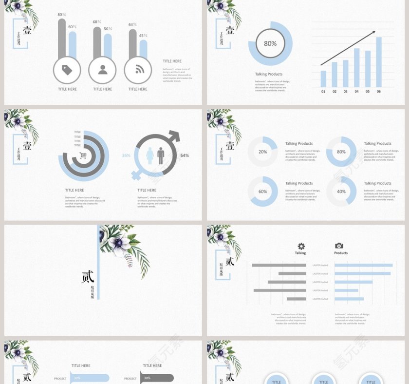 清新雅致述职报告PPT第2张