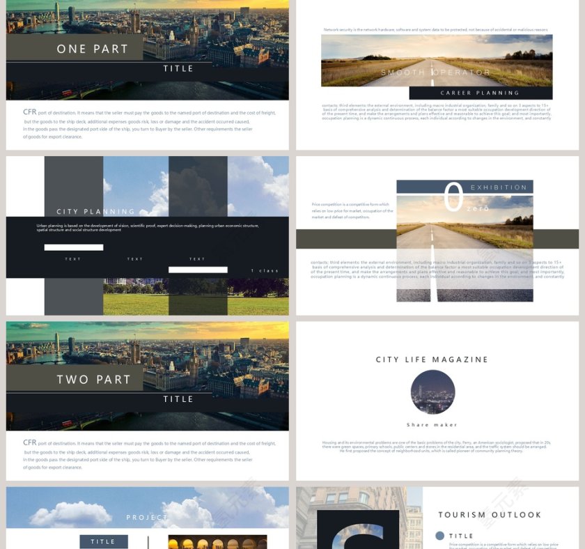 欧美极简PPT杂志风创业书PPT模板第2张