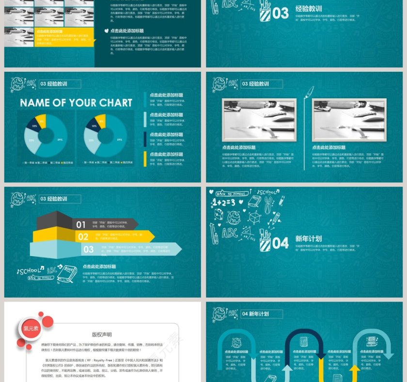 蓝色简约大气教学汇报ppt第3张