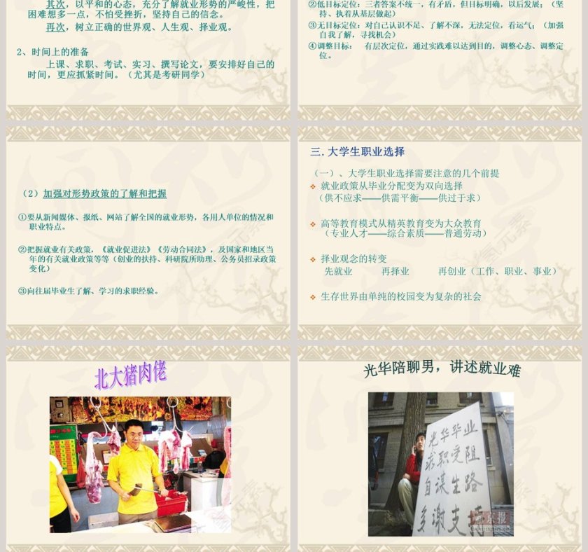 简约清新大学生就业指导PPT模板第11张