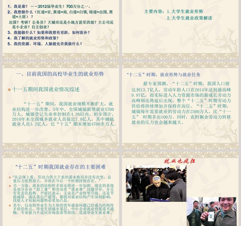 简约清新大学生就业指导PPT模板第3张