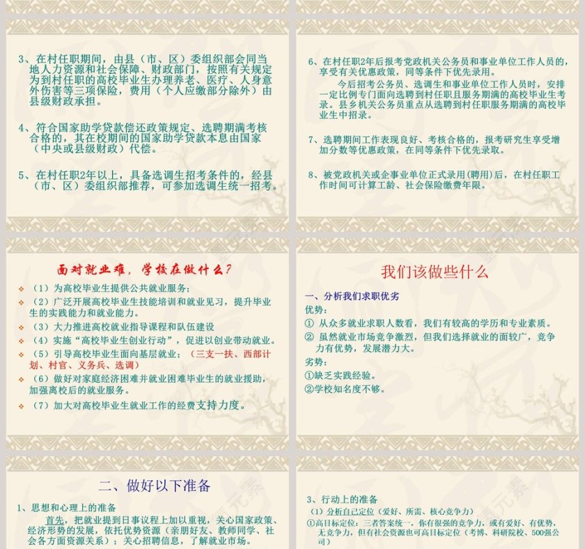 简约清新大学生就业指导PPT模板第10张