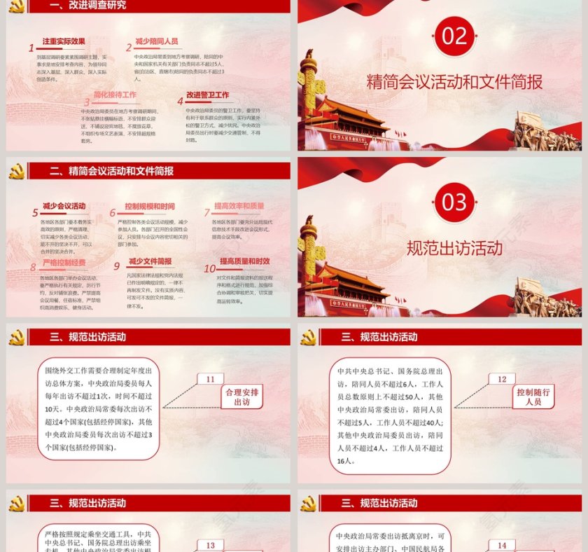 中共中央政治局贯彻落实中央八项规定的实施细则解读PPT模板第2张