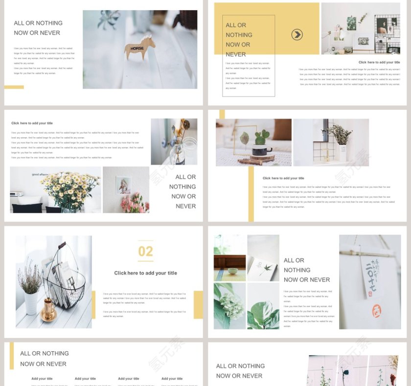 小清新英语教学课件ppt模板第2张