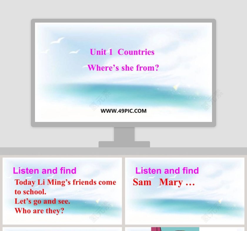 Unit 1  Countries-Wheres she from教学ppt课件第1张