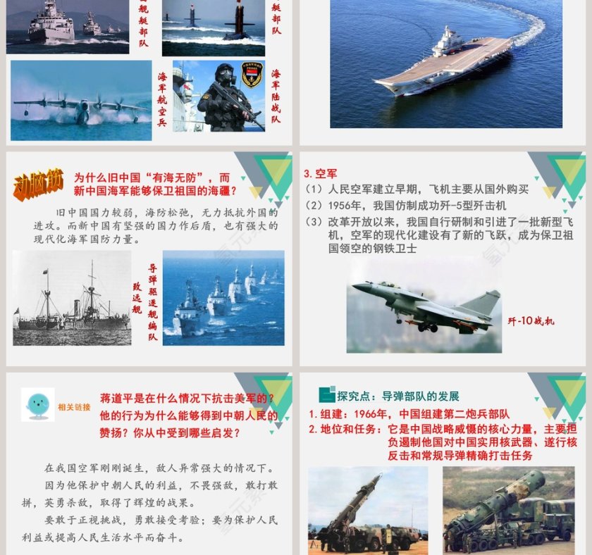 第五单元 国防建设与外交成就-钢铁长城商业计划书PPT模板第3张