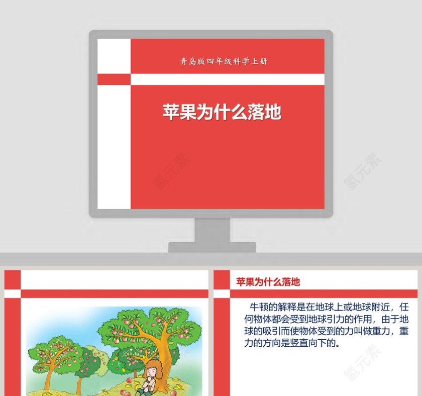 苹果为什么落地 - 教育培训PPT模板第1张
