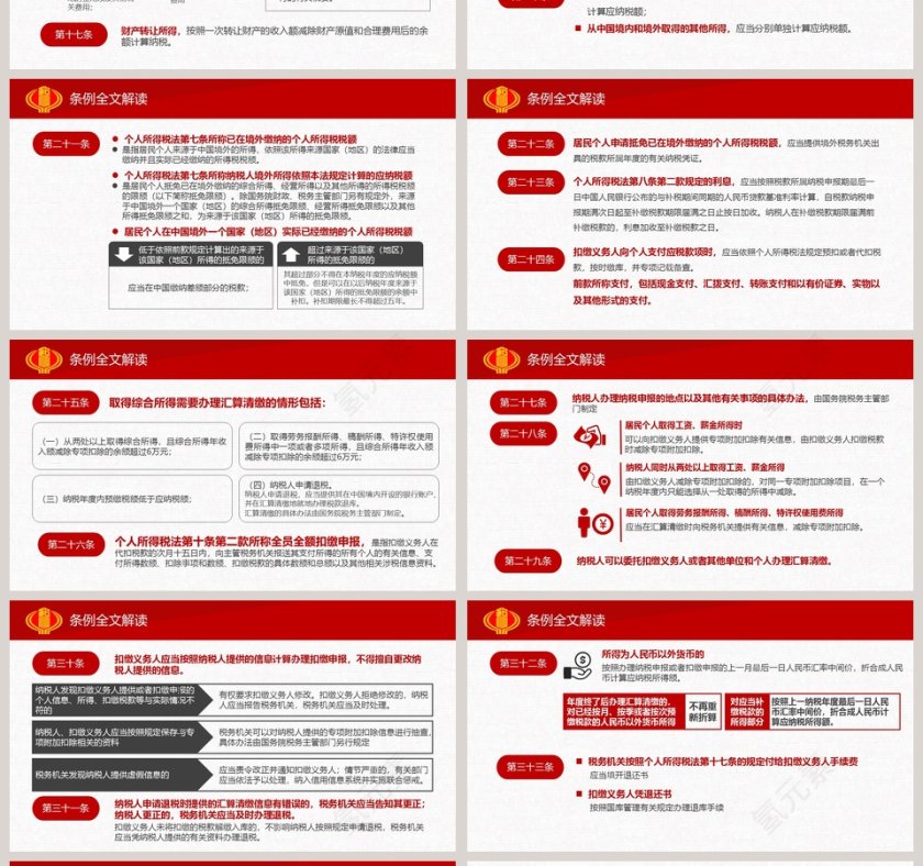 全面解读中华人民共和国个人所得税法实施条例个人所得税PPT模板第4张