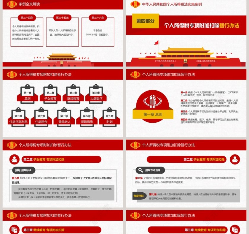 全面解读中华人民共和国个人所得税法实施条例个人所得税PPT模板第5张