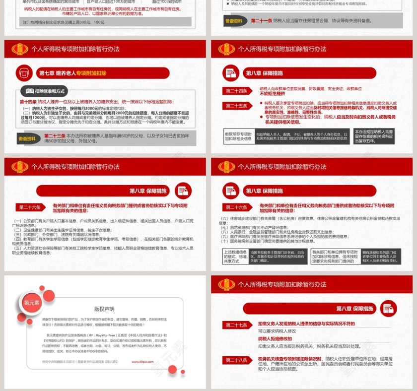 全面解读中华人民共和国个人所得税法实施条例个人所得税PPT模板第7张