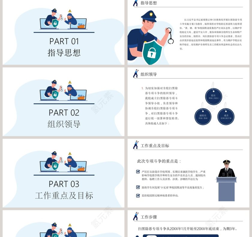 校园扫黑除恶专项斗争工作实施方案PPT模板第2张