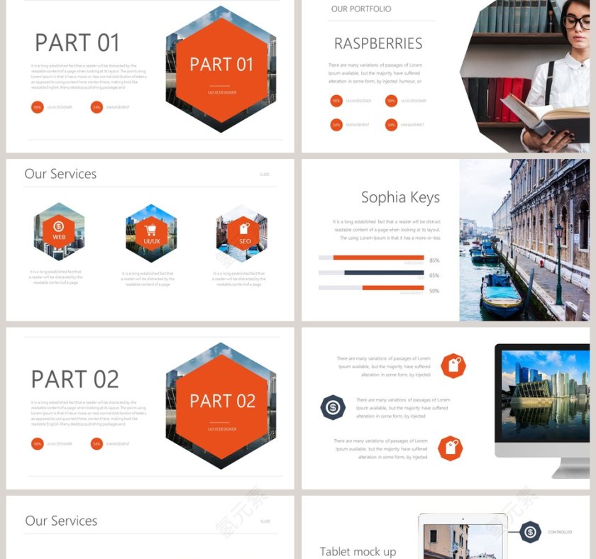 欧美商务总结汇报PPT模板第2张