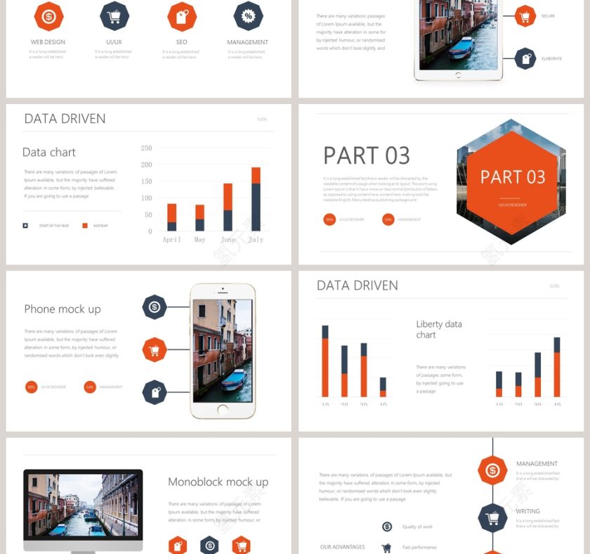 欧美商务总结汇报PPT模板第3张