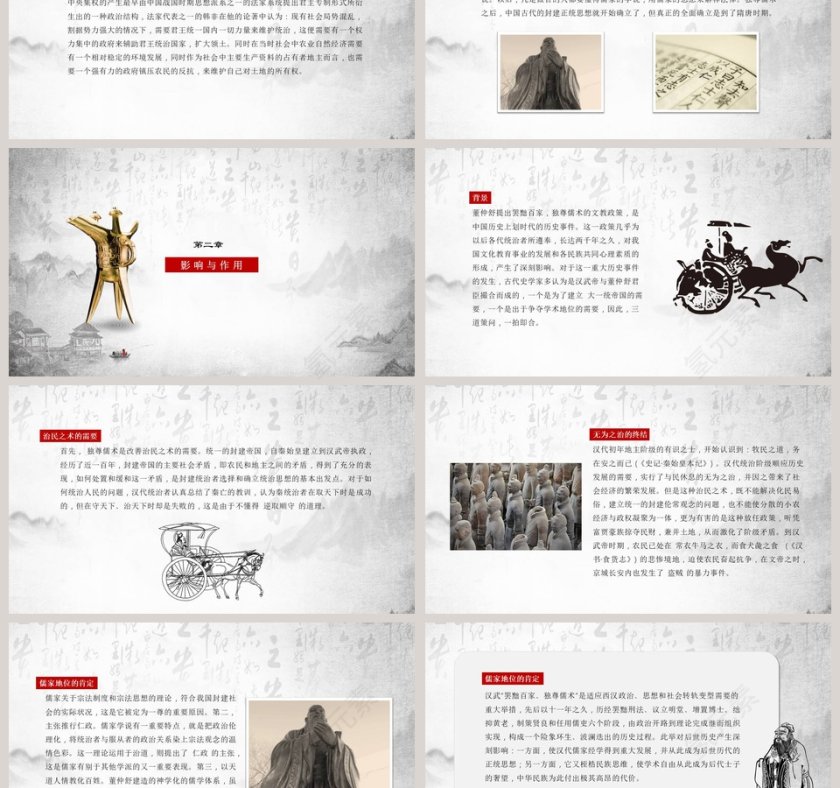 罢黜百家独尊儒术中国历史说课PPT课件第3张