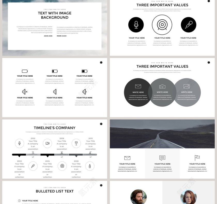 简约欧美商业计划书PPT第2张