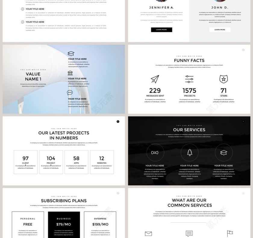 简约欧美商业计划书PPT第3张