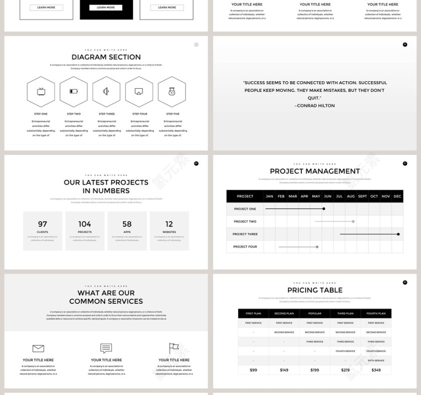简约欧美商业计划书PPT第4张