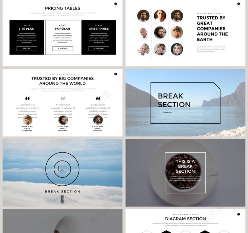 简约欧美商业计划书PPT第5张