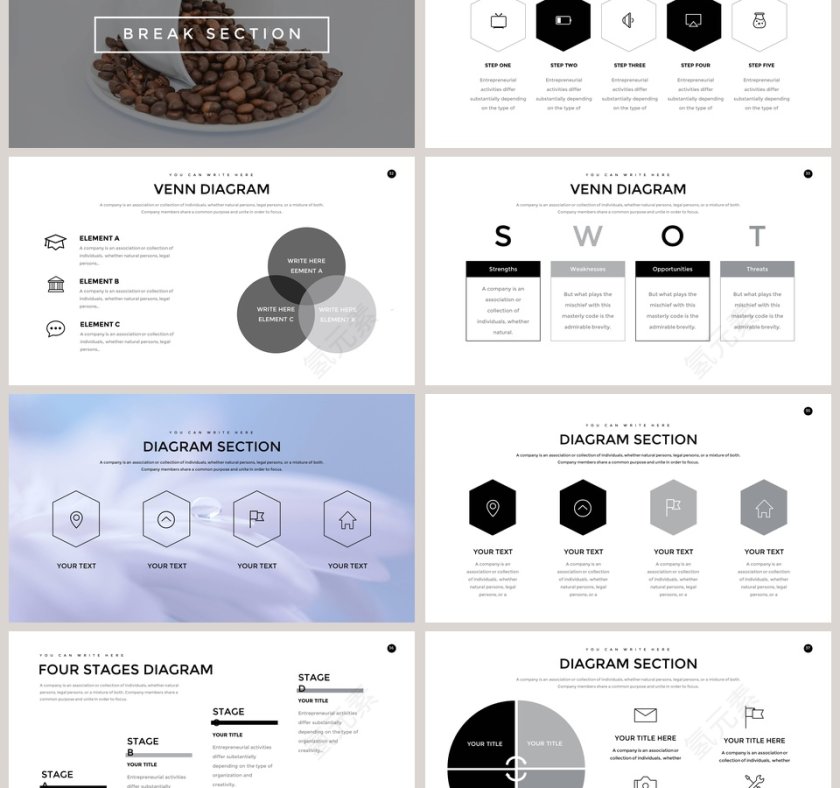 简约欧美商业计划书PPT第6张