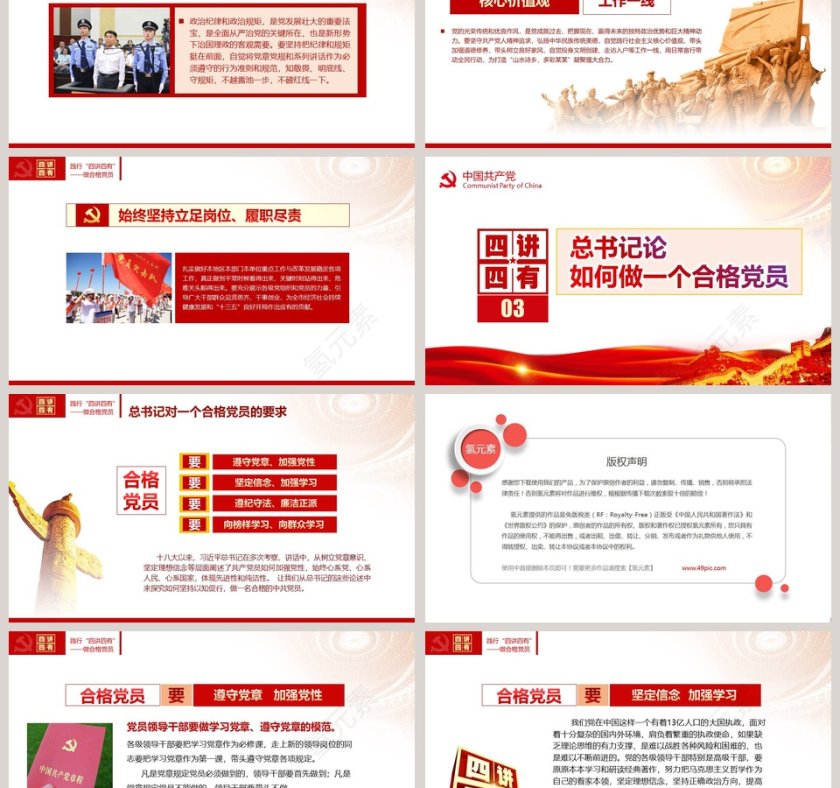 践行“四讲四有”做新时代合格党员PPT模板第6张