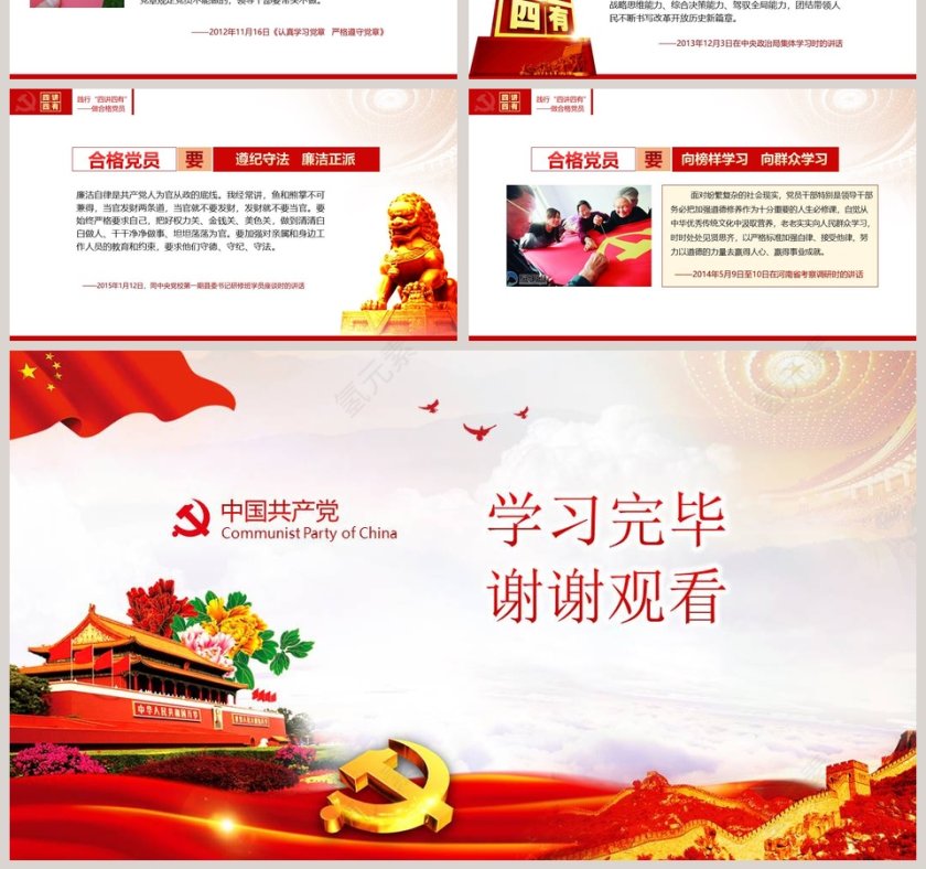 践行“四讲四有”做新时代合格党员PPT模板第7张