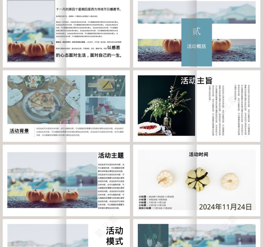 感恩节营销策划方案PPT模板第2张