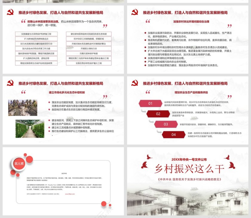 《中共中央 国务院关于实施乡村振兴战略的意见》文件读后感ppt第5张