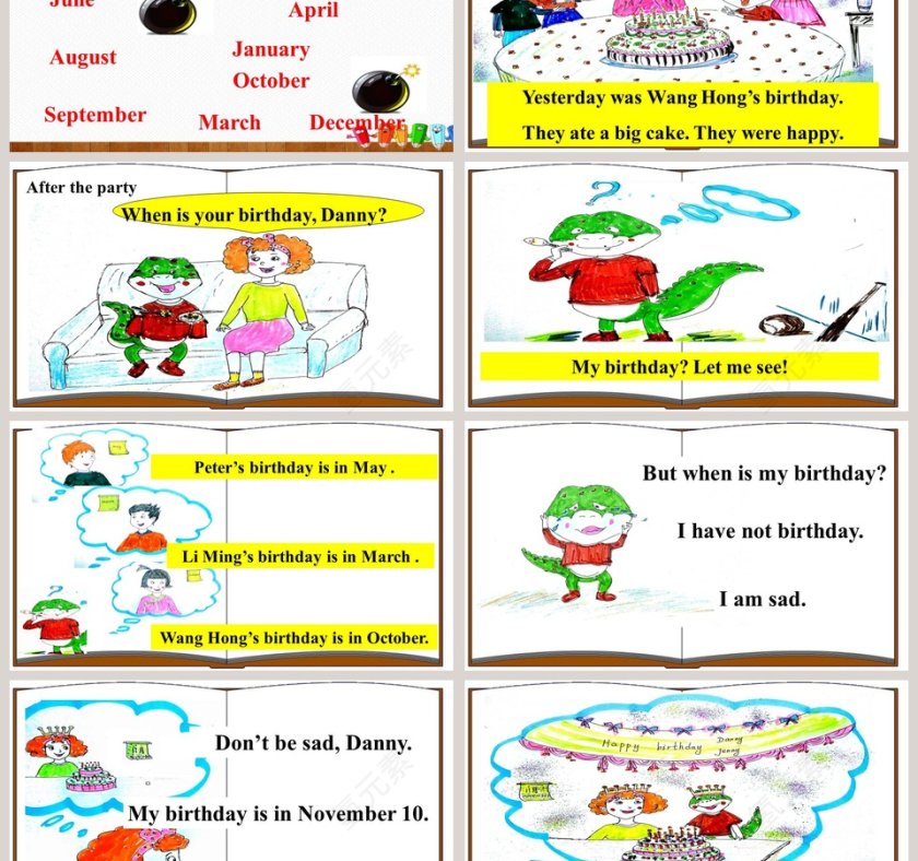Unit 3 Birthday-When is your birthday教学ppt课件第3张