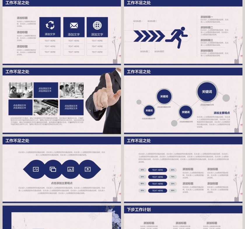 蓝色大气商务PPT个人述职报告模板第5张