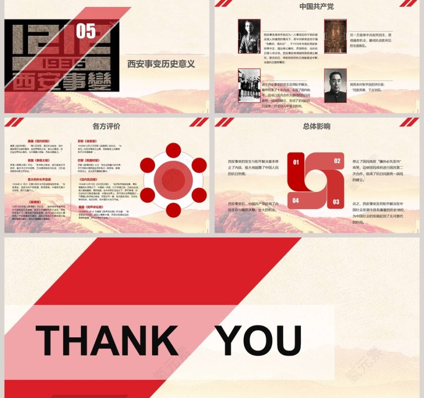 西安事变中国历史说课PPT课件第5张