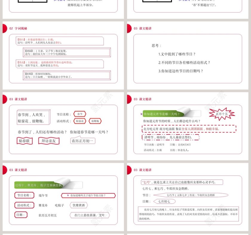 部编版二年级语文下册传统节日语文课件PPT第4张