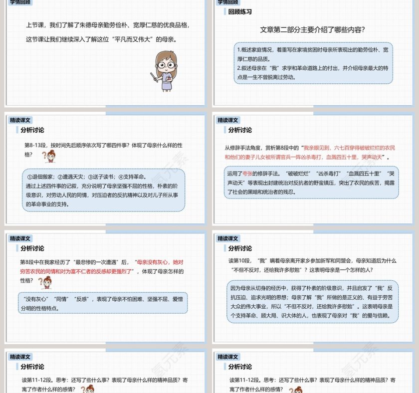 部编版八年级语文上册回忆我的母亲PPT课件第2张