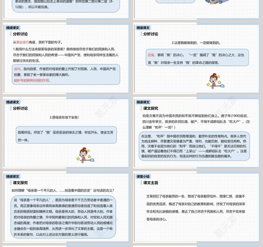 部编版八年级语文上册回忆我的母亲PPT课件第4张