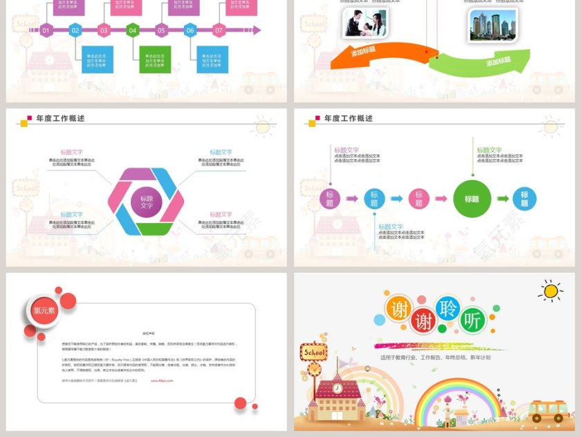 创意卡通年终总结汇报PPT第6张