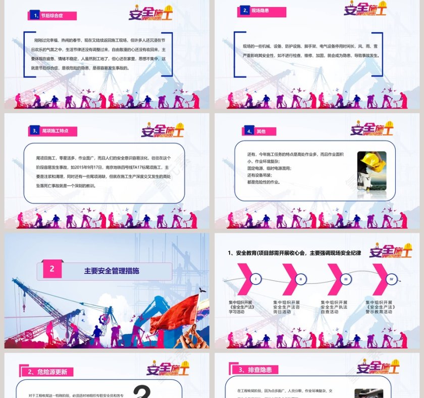 节后复工安全培训PPT模板第2张