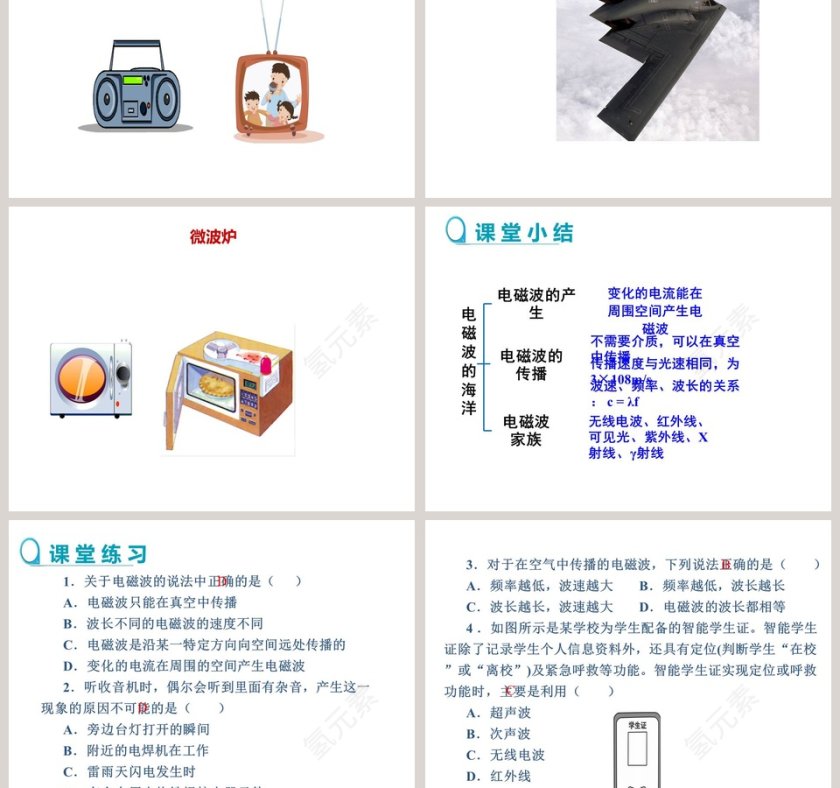 第2节 电磁波的海洋 - 教育培训PPT模板第5张