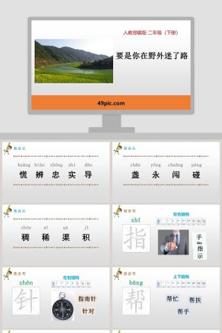 人教部编版二年级语文下册要是你在野外迷了路语文课件PPT