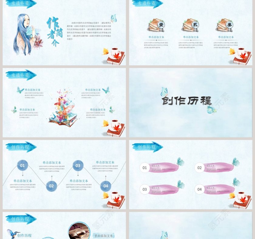 蓝色简约读书报告第2张