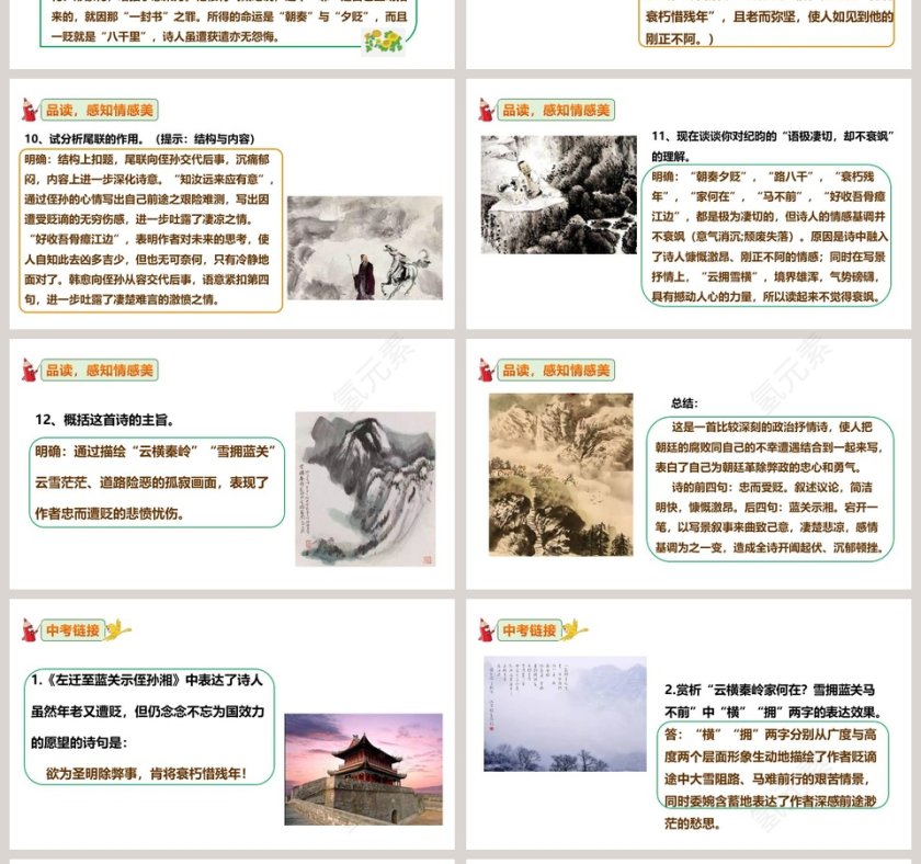 部编版九年级语文上册左迁至蓝关示侄孙湘语文课件PPT第4张